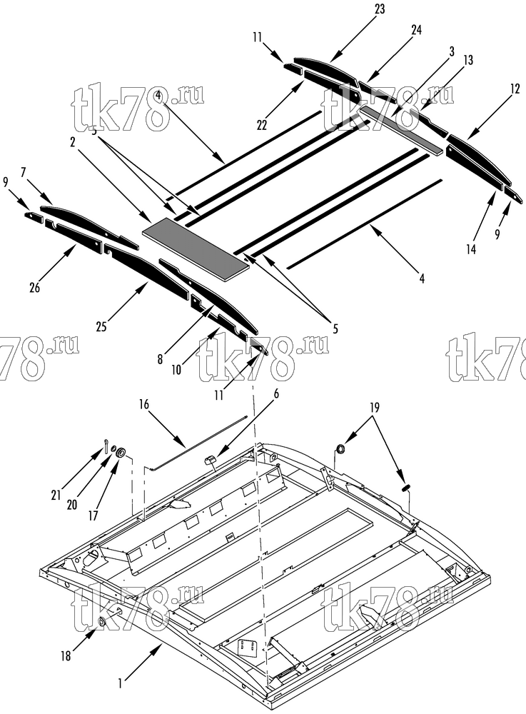 Каталог запчастей для Thermo King LRT-III N 1000, 1004 & 1012 EVAPORATOR BASE COMPONENTS (Before 3/02)