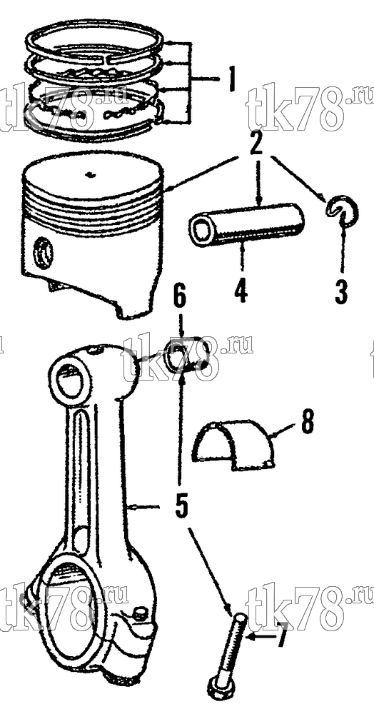 Каталог запчастей для Thermo King AM2 CONNECTING ROD & PISTON GROUP