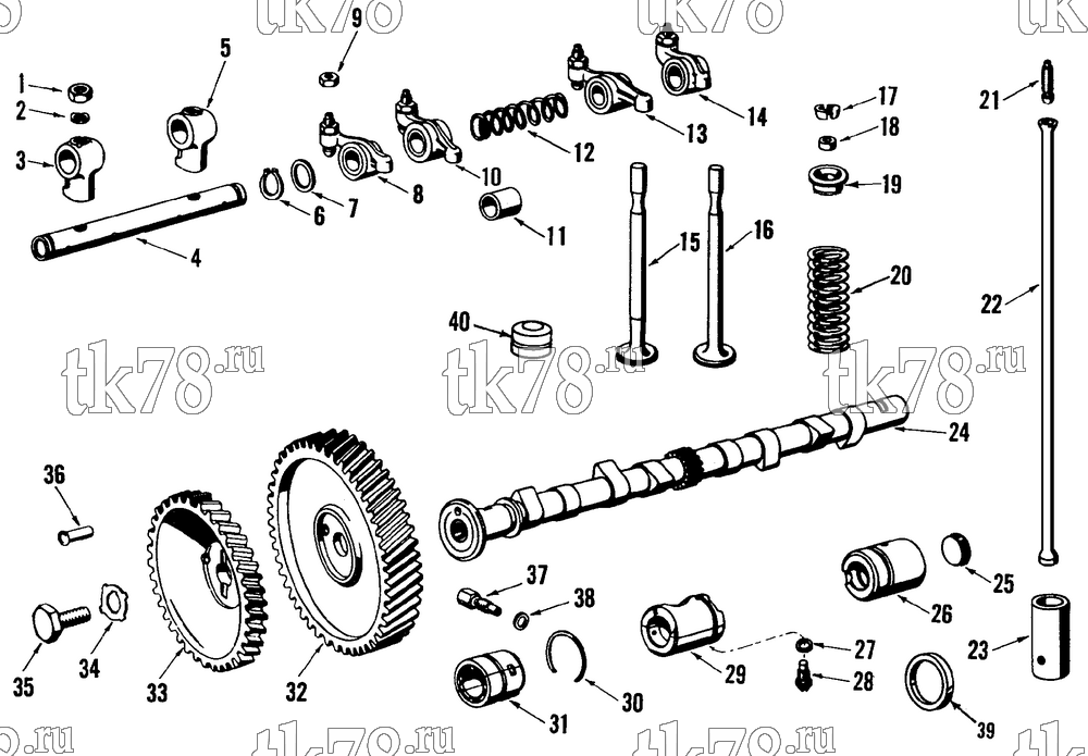 Каталог запчастей для Thermo King OM636 Engine CAMSHAFT GROUP (0M636)