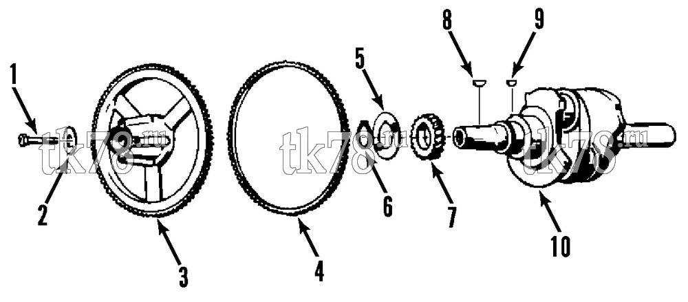 Каталог запчастей для Thermo King AM2 CRANKCASE & FLYWHEEL GROUP