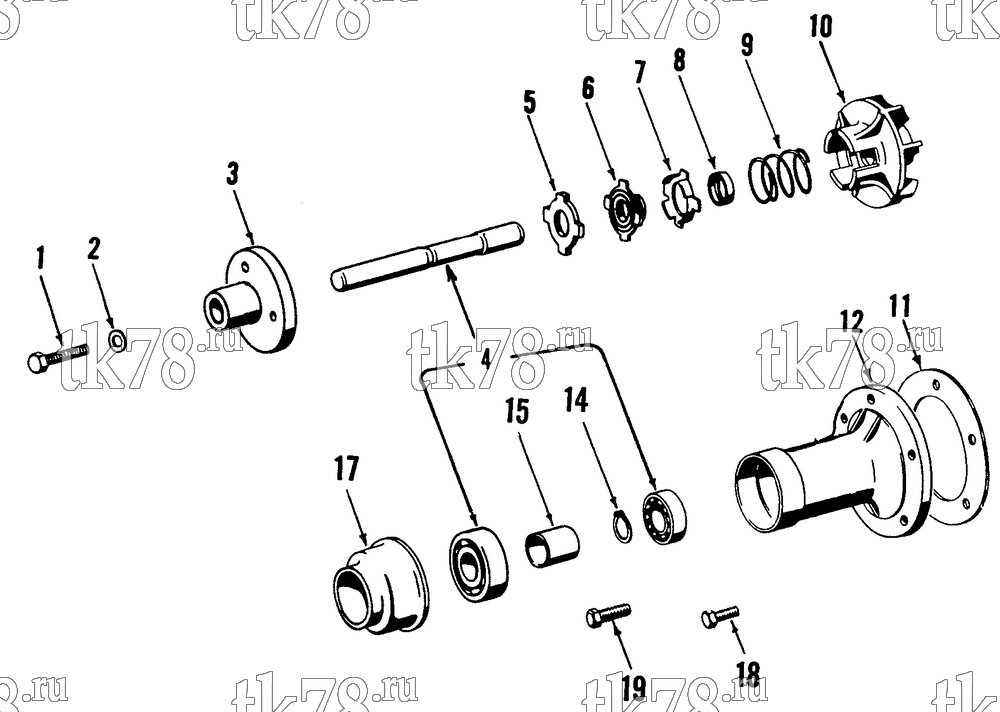 Каталог запчастей для Thermo King OM636 Engine WATER PUMP ASSEMBLY (OM636)