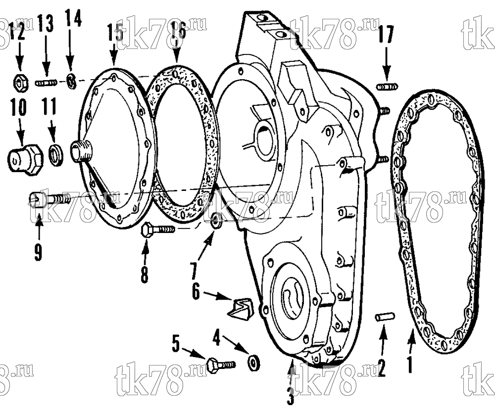 Каталог запчастей для Thermo King OM636 Engine GEARCOVER (OM636)
