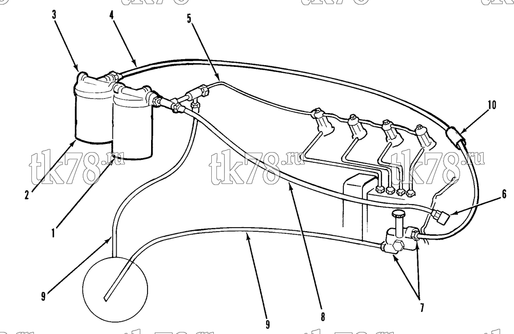 Каталог запчастей для Thermo King  FUEL FILTER & HOSES