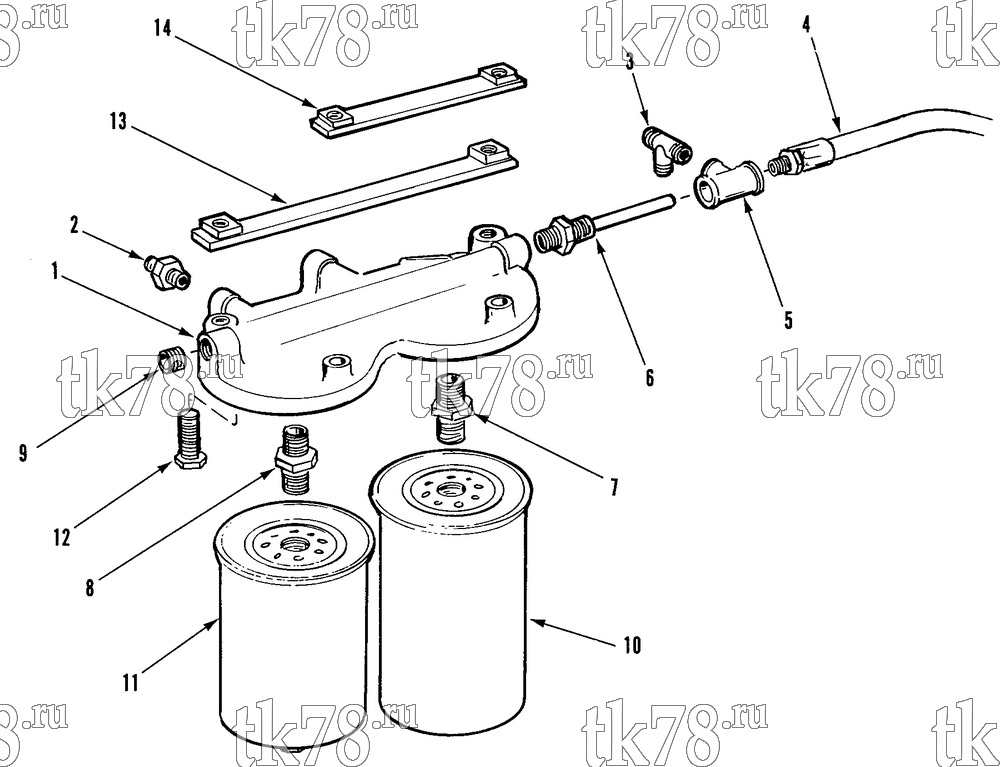 Каталог запчастей для Thermo King CROWN 500 M19 FUEL FILTER ASSEMBLY