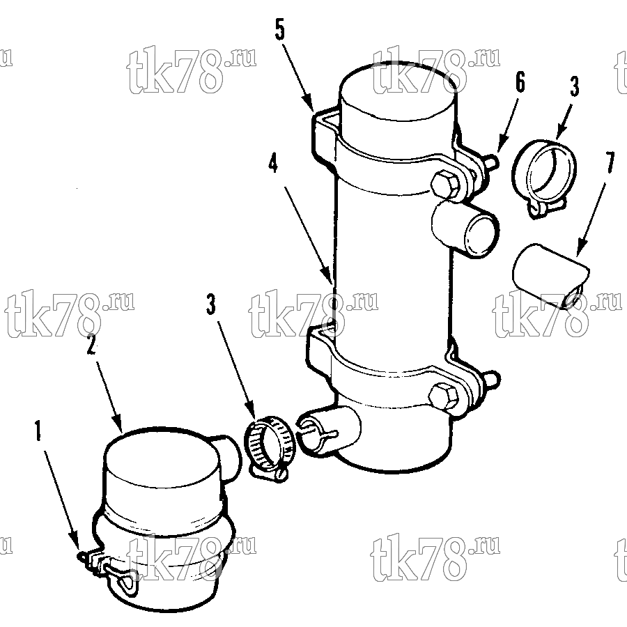 Каталог запчастей для Thermo King XMT M1 AIR CLEANER GROUP