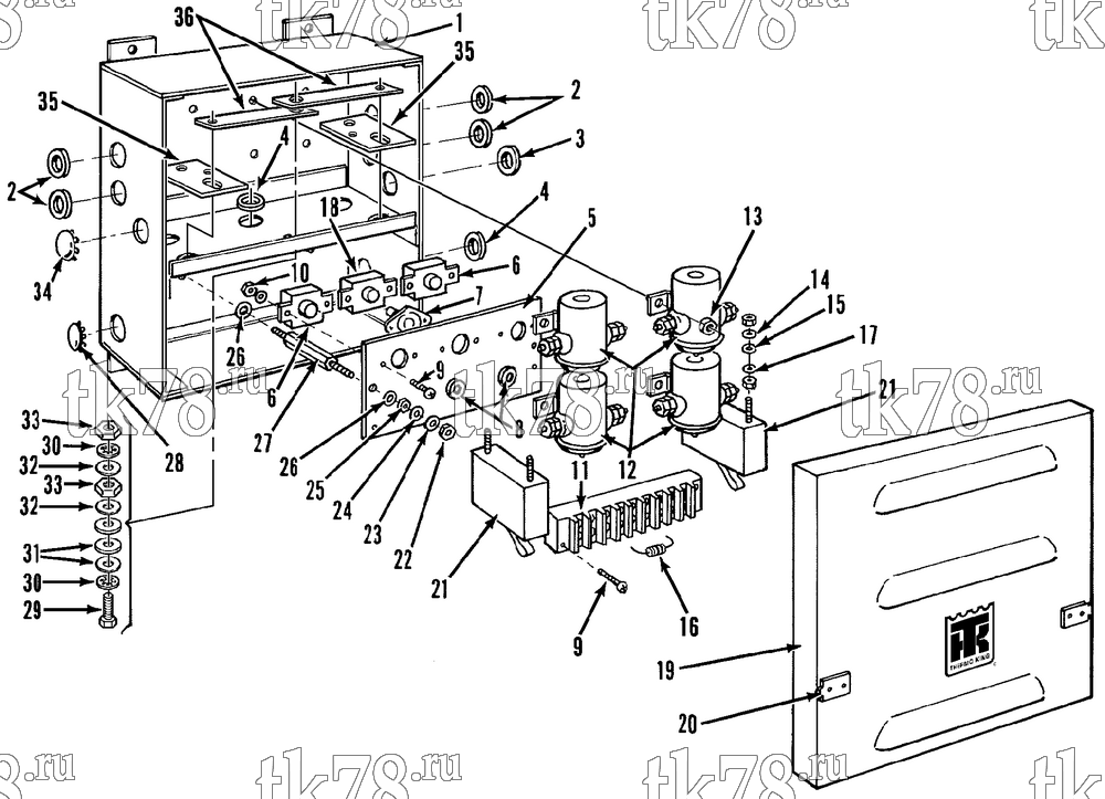 Каталог запчастей для Thermo King  CONTROL BOX (12V - B3 1015, 10/84 & After)