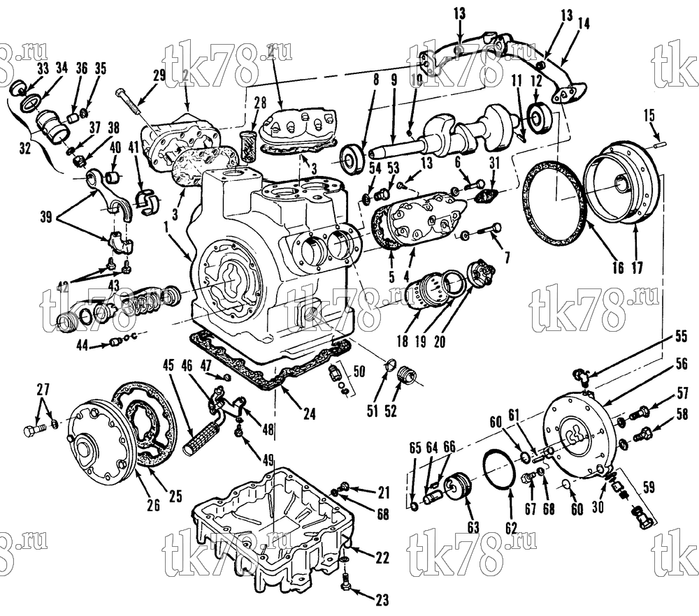Каталог запчастей для Thermo King  640 COMPRESSOR ASSEMBLY (w/UNLOADER HEAD)
