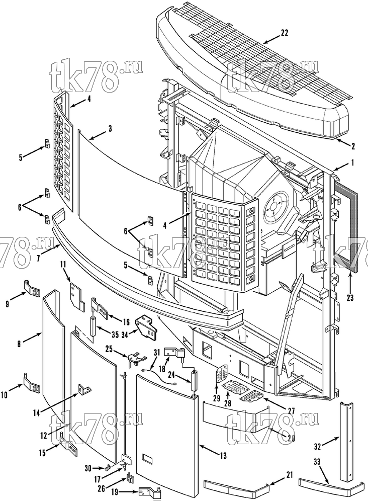 Каталог запчастей для Thermo King  CONDENSER FRAME & DOORS