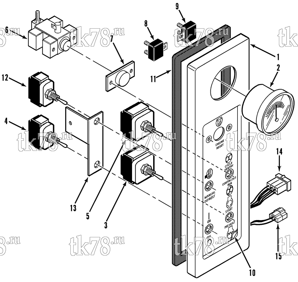 Каталог запчастей для Thermo King  SWITCH PANEL (SB-III SR MP+)