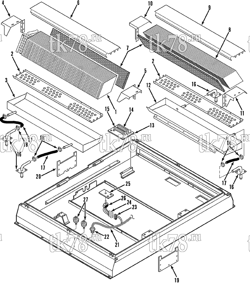 Каталог запчастей для Thermo King  EVAPORATOR COIL MOUNTING & ELECTRICAL GROUP