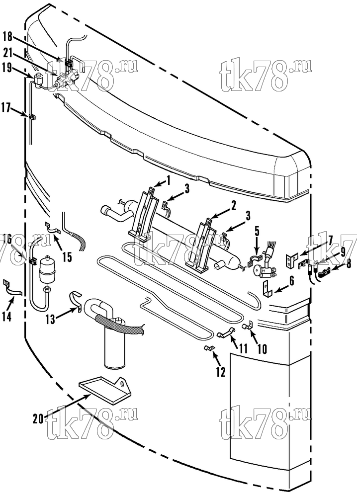 Каталог запчастей для Thermo King  REFRIGERATION MOUNTING CLAMPS