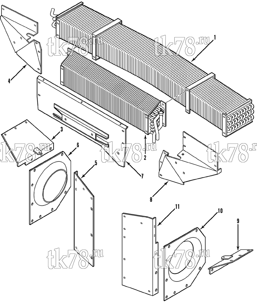 Каталог запчастей для Thermo King SMX CONDENSER COIL & PANELS (Before 11/19/93)
