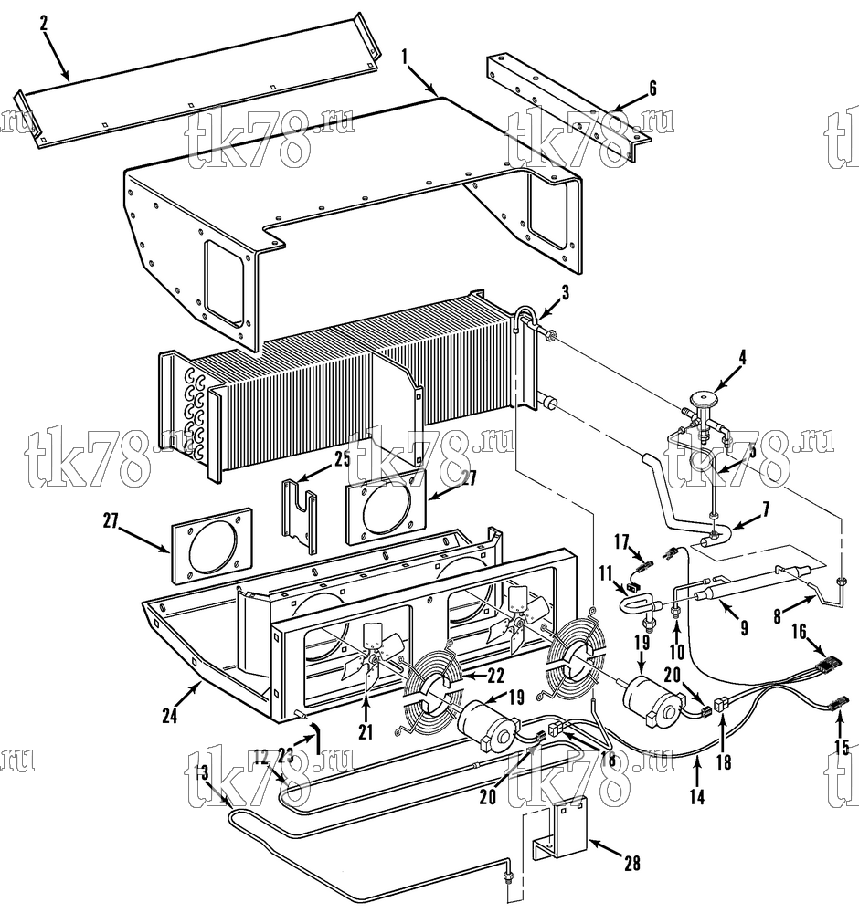Каталог запчастей для Thermo King  EVAPORATOR GROUP (CBME, Before 7/92)