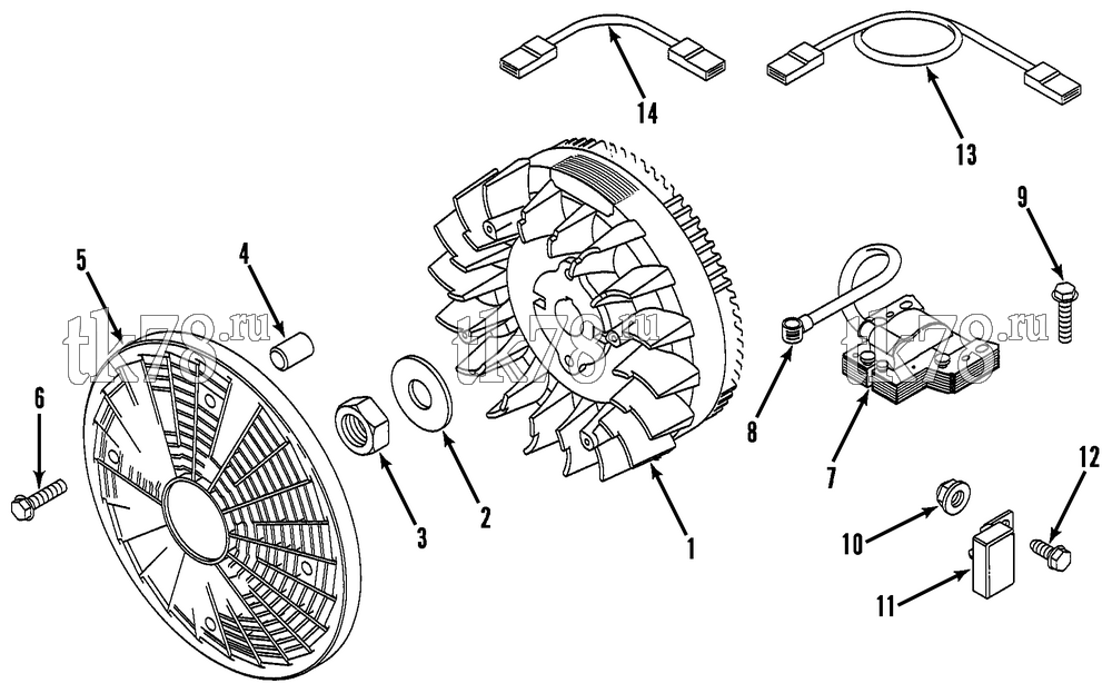 Каталог запчастей для Thermo King PGM MAX & PGM-II MAX FLYWHEEL & MAGNETO GROUP