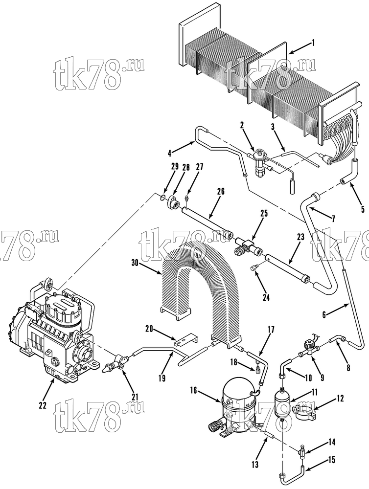 Каталог запчастей для Thermo King  REFRIGERATION COMPONENTS