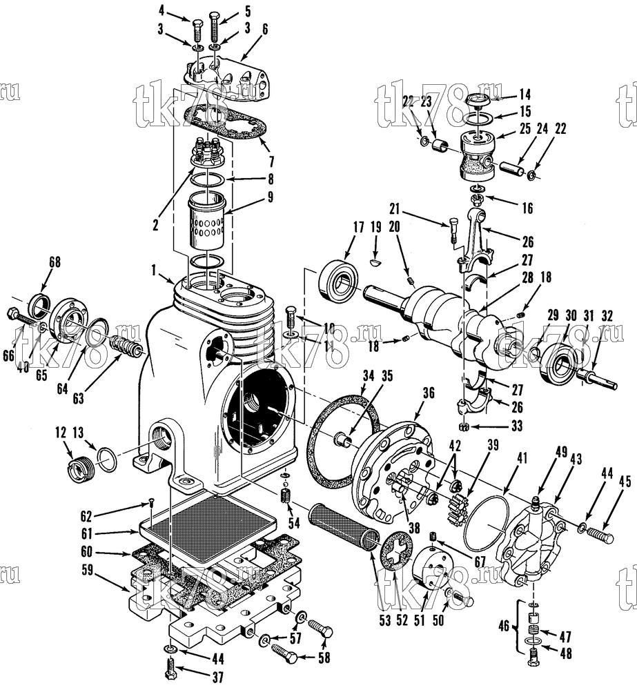 Каталог запчастей для Thermo King KD-II & KD-II MAX COMPRESSOR D214 (w/ R134a OPTION)