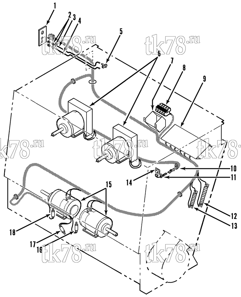 Каталог запчастей для Thermo King V7-M1, M2, M3, M4, M5, M6 & DH7 M1, M2 ELECTRICAL COMPONENTS (M3)