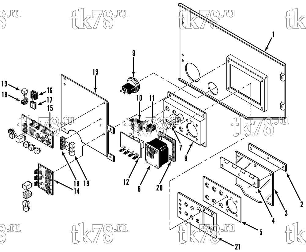 Каталог запчастей для Thermo King  CONTROL BOX COVER (7/91 & After)