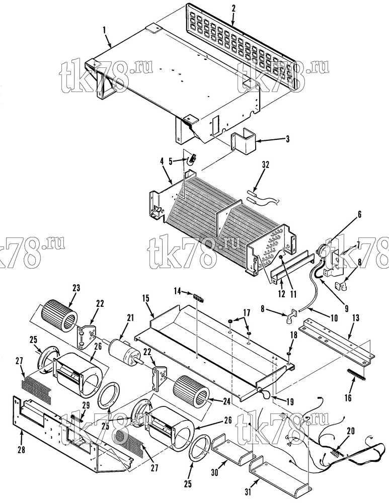 Каталог запчастей для Thermo King RD-II TC & TCI STRUCTURAL ELECTRICAL (ECT, KIT 713050)