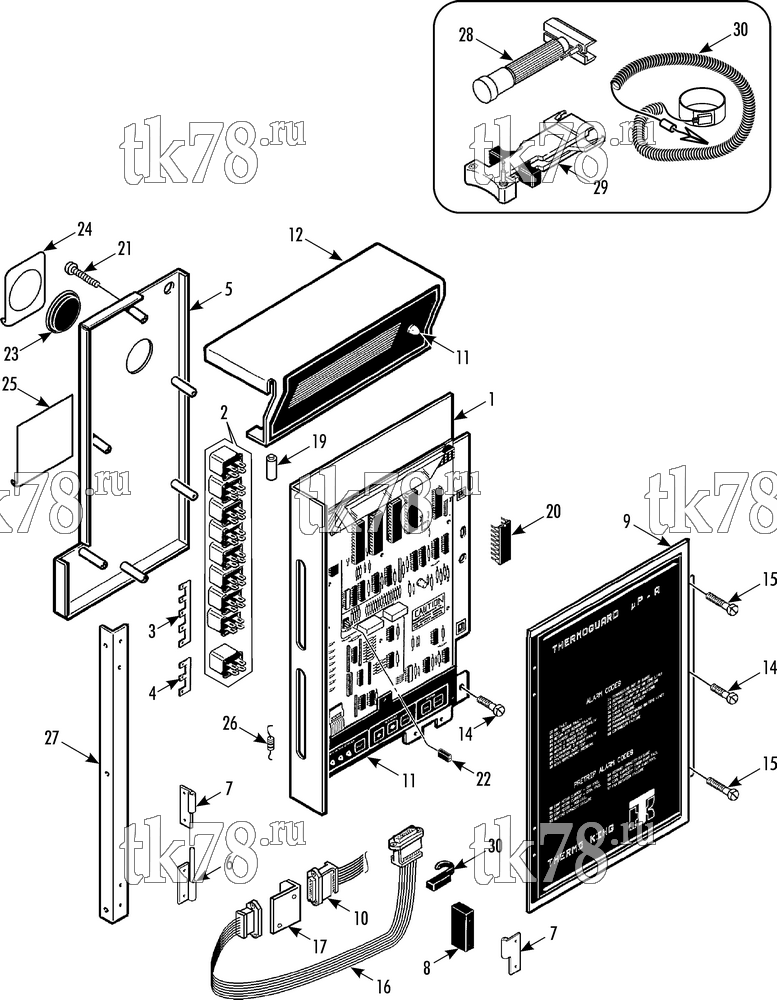 Каталог запчастей для Thermo King CF-II M19.1, M19.2 & M19.3 Prepared for Sea-Land MICROPROCESSOR CONTROLLER