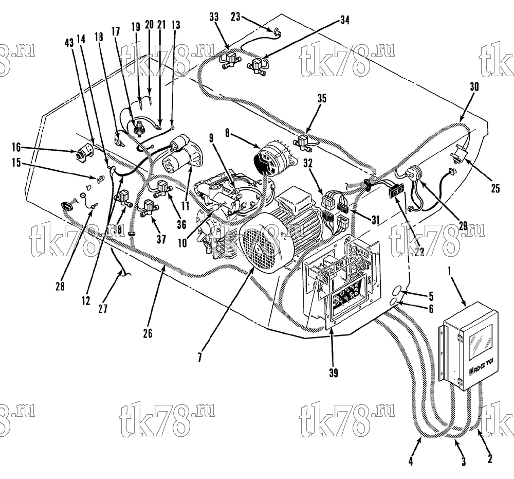 Каталог запчастей для Thermo King RD-II TC & TCI ELECTRICAL COMPONENTS (RD-II TCI EMEIA)