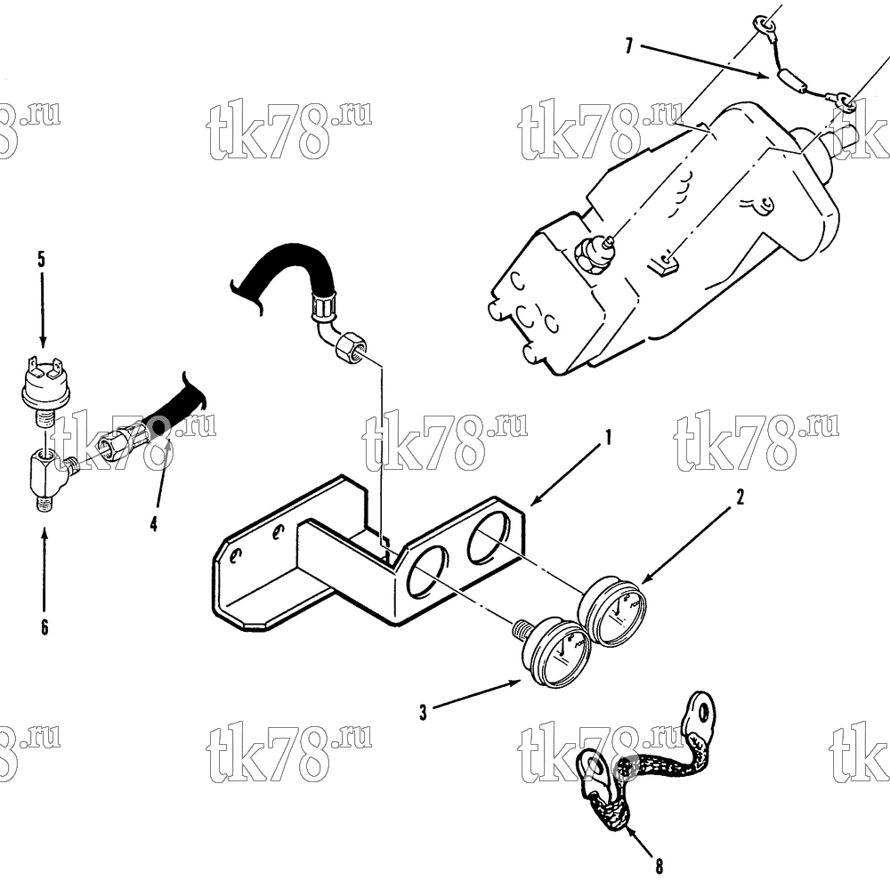 Каталог запчастей для Thermo King CG-II M20 UNIT GAUGES - OIL PRESSURE SWITCH