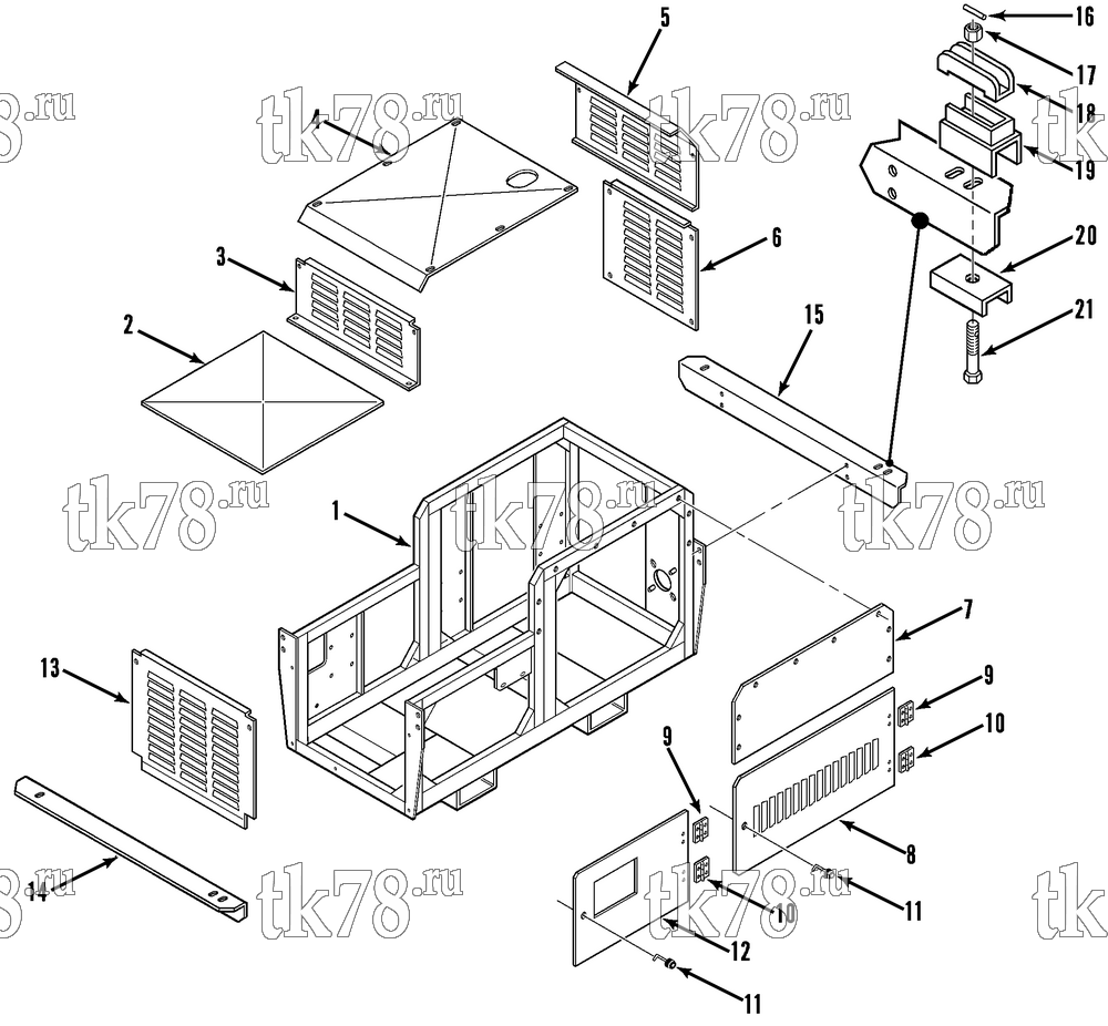 Каталог запчастей для Thermo King CG-II M20 STRUCTURAL COMPONENTS