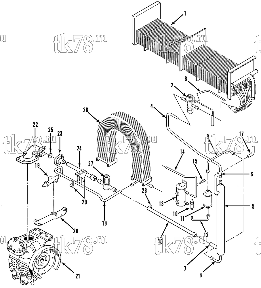 Каталог запчастей для Thermo King  REFRIGERATION COMPONENTS
