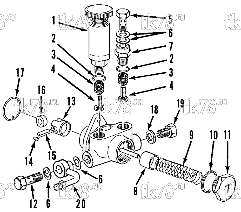 Каталог запчастей для Thermo King CG-II M20 FUEL PUMP ASSEMBLY (10/91 & After)