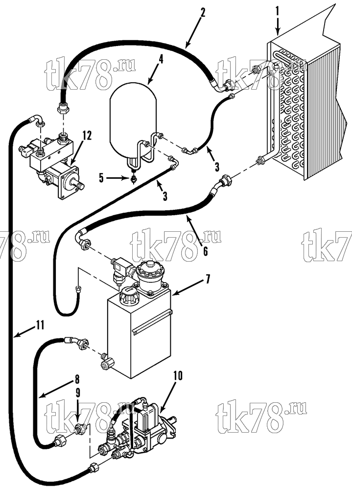 Каталог запчастей для Thermo King KH-II 30 & 50 MAX EMEIA HYDRAULIC OIL CIRCULATION GROUP