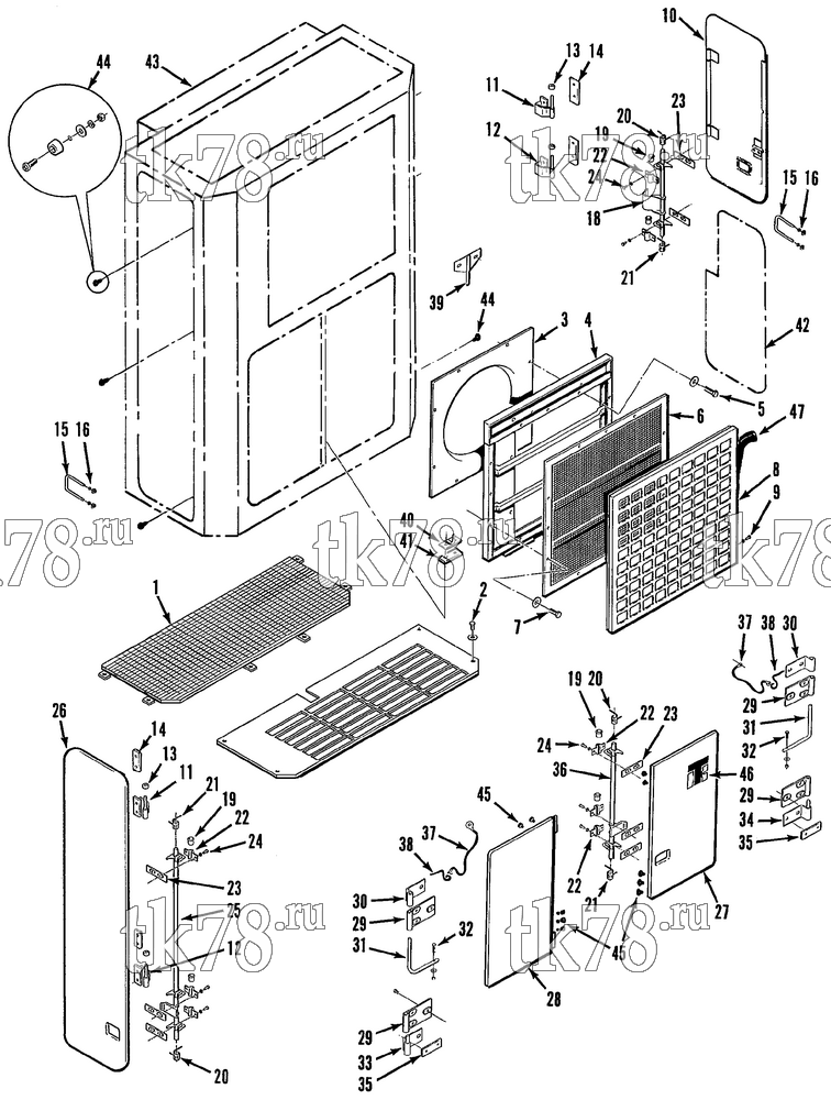 Каталог запчастей для Thermo King  FRAME, DOORS & GRILLES