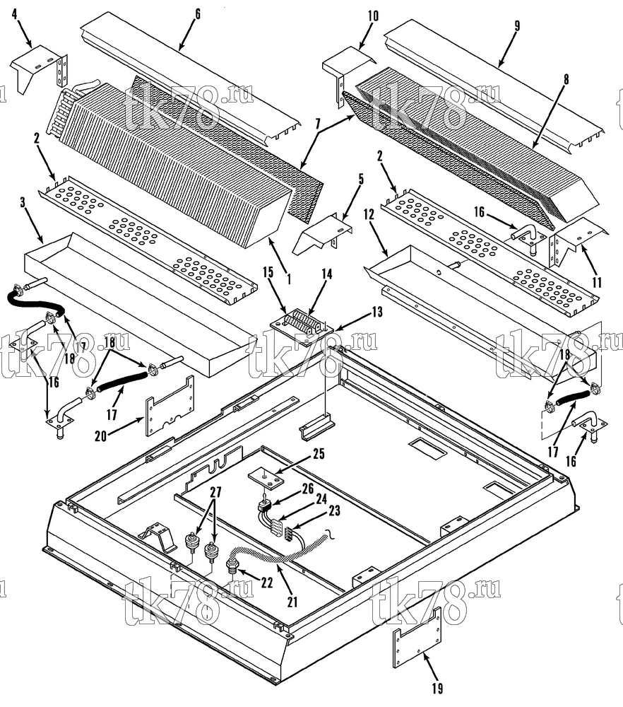 Каталог запчастей для Thermo King  EVAPORATOR COIL MOUNTING & ELECTRICAL GROUP