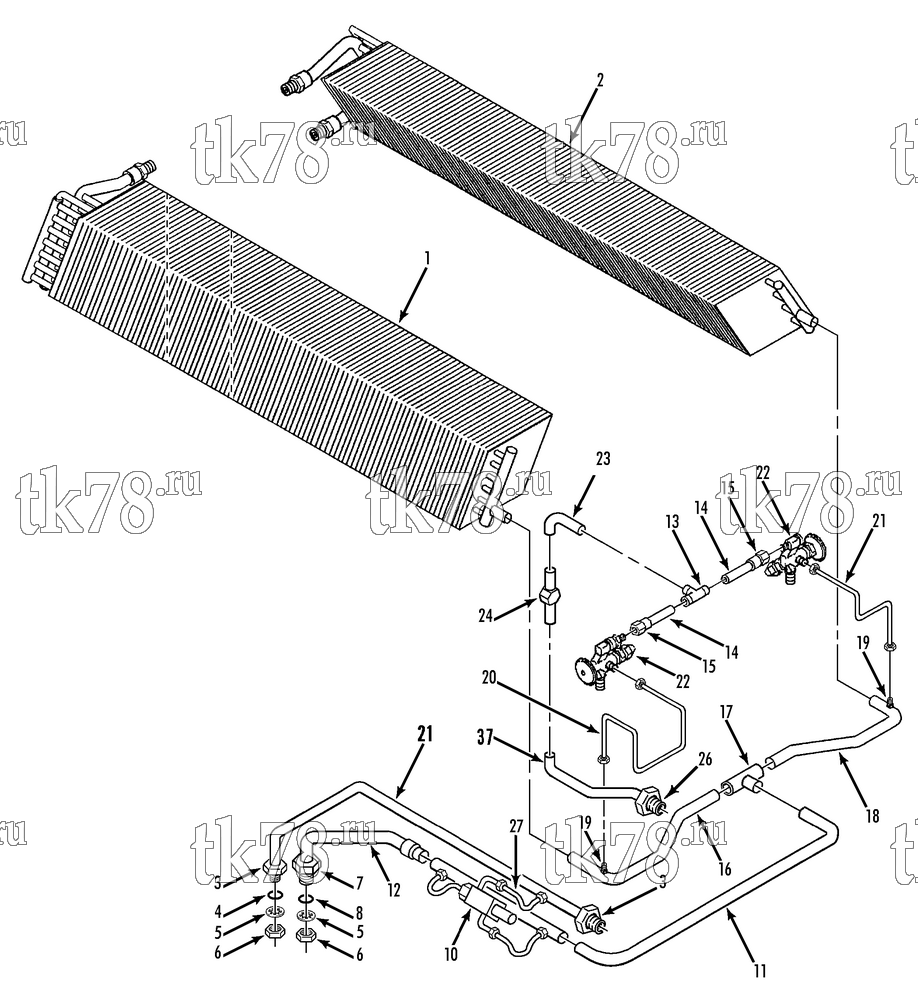 Каталог запчастей для Thermo King  EVAPORATOR REFRIGERATION/HEATER GROUP (R2)
