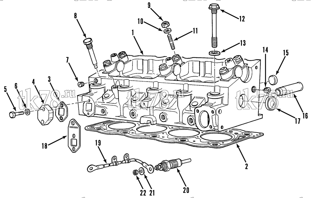 Каталог запчастей для Thermo King Peugeot Engine CYLINDER HEAD GROUP