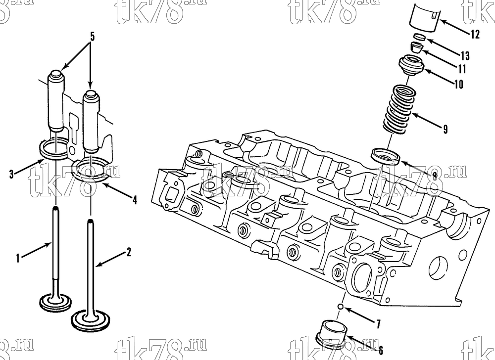 Каталог запчастей для Thermo King Peugeot Engine VALVE GROUP