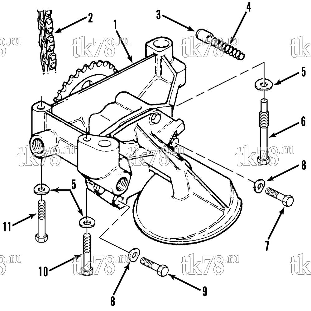 Каталог запчастей для Thermo King Peugeot Engine OIL PUMP GROUP