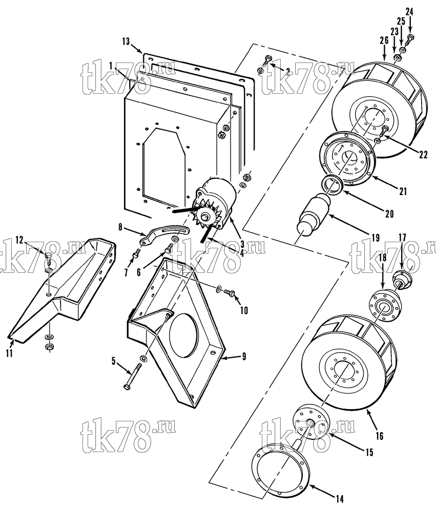 Каталог запчастей для Thermo King HK & HK-II SERIES ENGINE MOUNTING (HK-II)