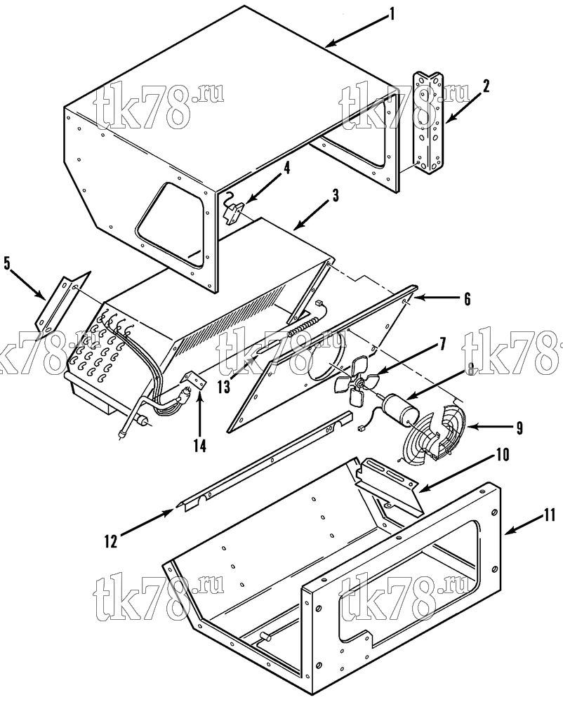 Каталог запчастей для Thermo King CBci2 & STBci2 EMEIA STRUCTURAL ELECTRICAL - EVAPORATOR (STB)