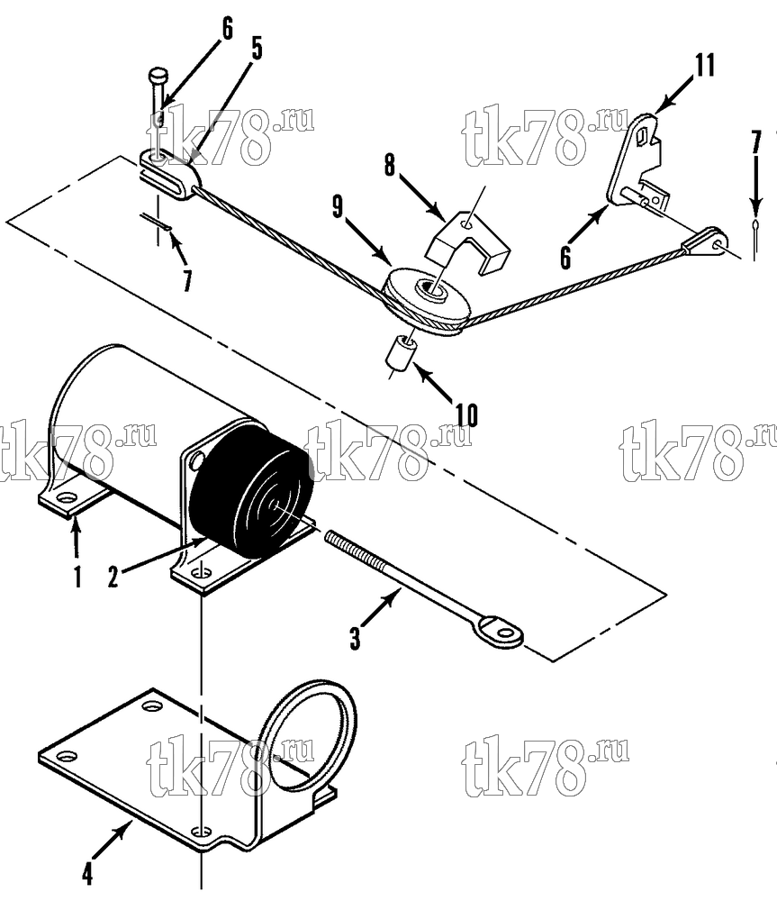 Каталог запчастей для Thermo King  THROTTLE SOLENOID GROUP (w/ 101-261 ENGINE)