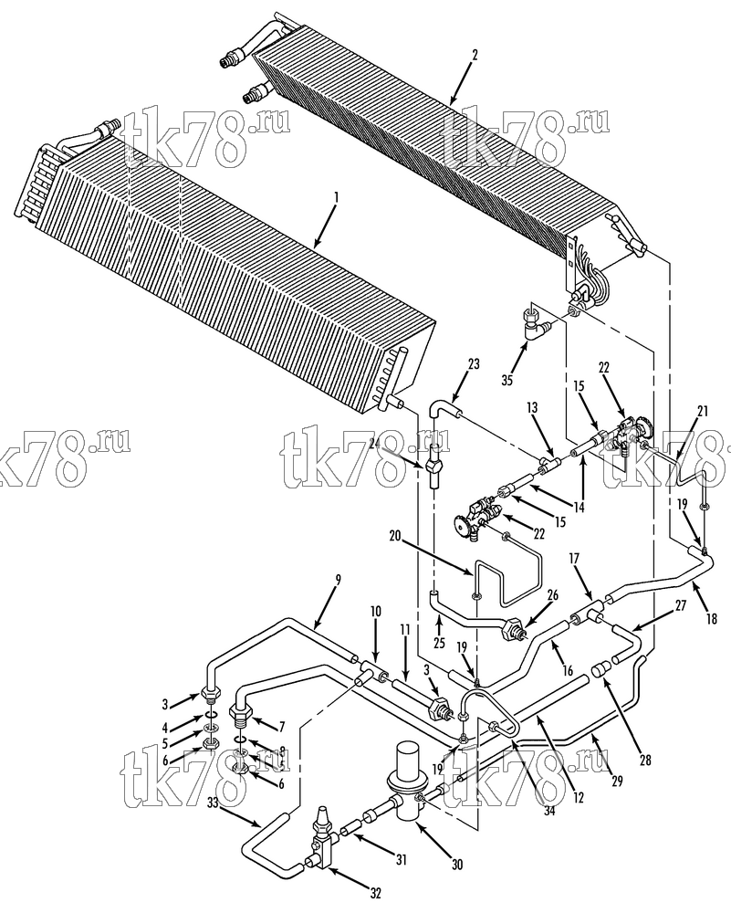 Каталог запчастей для Thermo King  EVAPORATOR REFRIGERATION (R1)