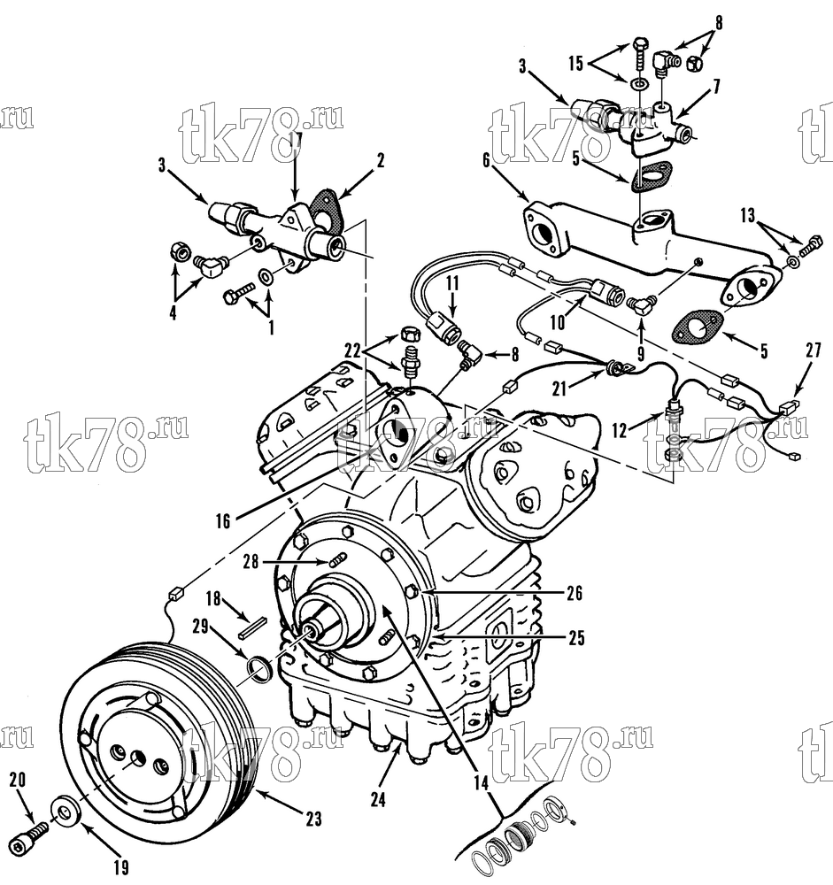 Каталог запчастей для Thermo King NSD-II COMPRESSOR GROUP (KIT 713921)