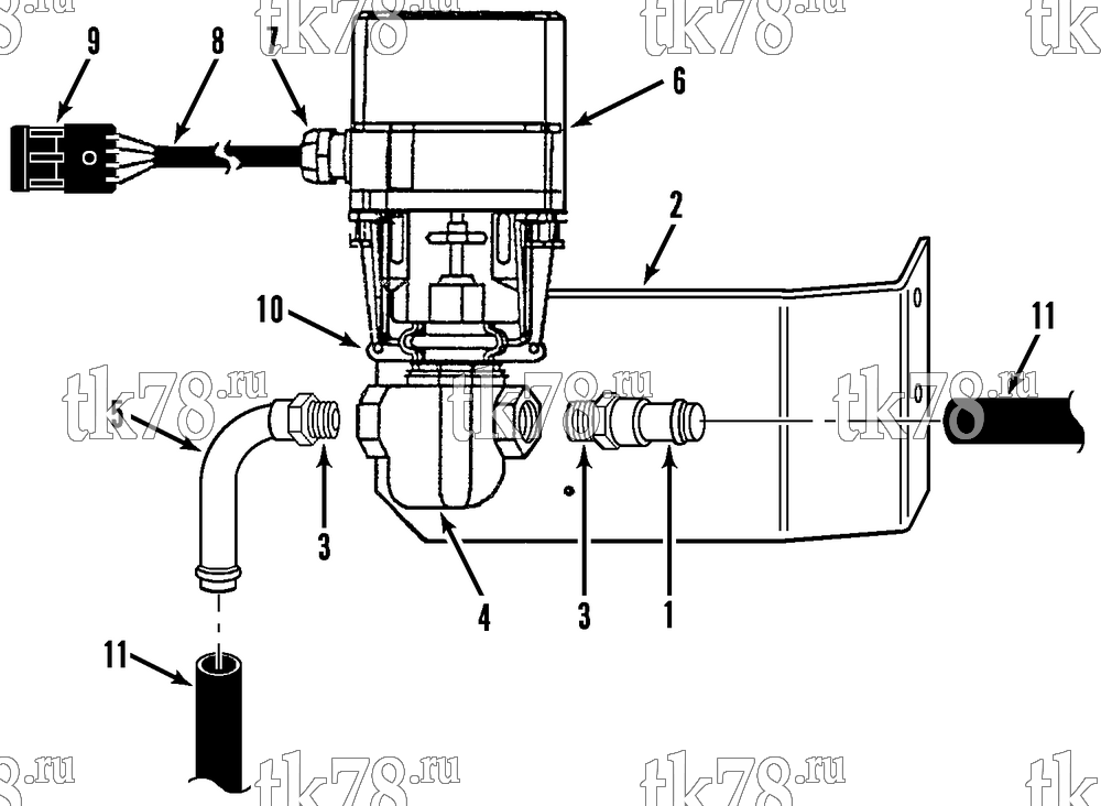Каталог запчастей для Thermo King T9-M4, M4A, M4B, M4C, M4D ACTUATOR VALVE GROUP