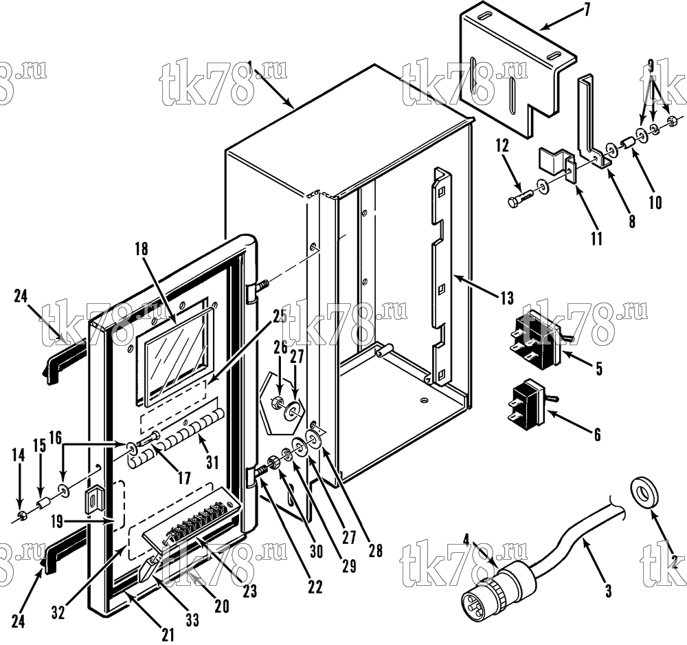Каталог запчастей для Thermo King  CONTROL BOX & POWER CABLE GROUP