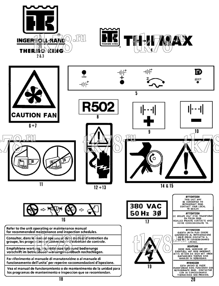 Каталог запчастей для Thermo King  NAMEPLATES