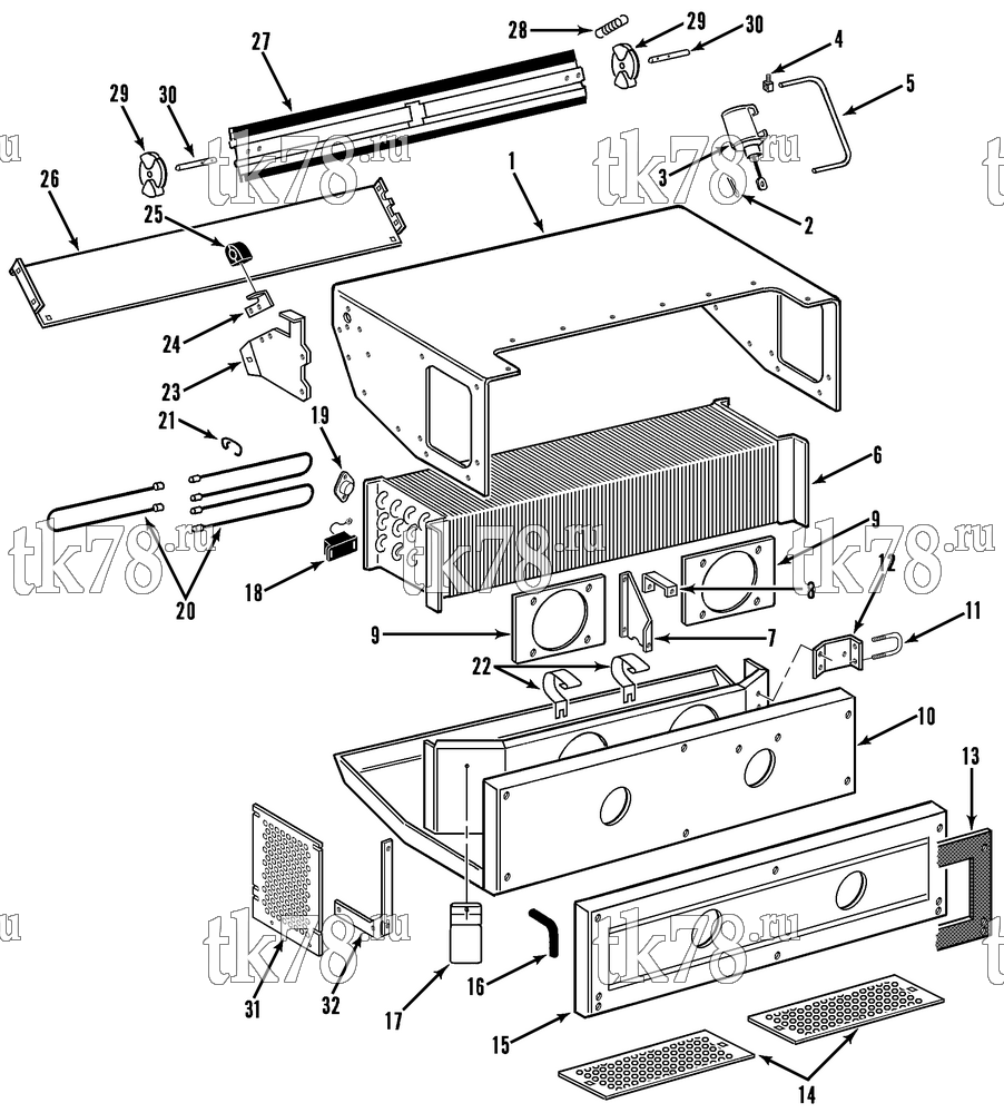Каталог запчастей для Thermo King  EVAPORATOR COMPARTMENT