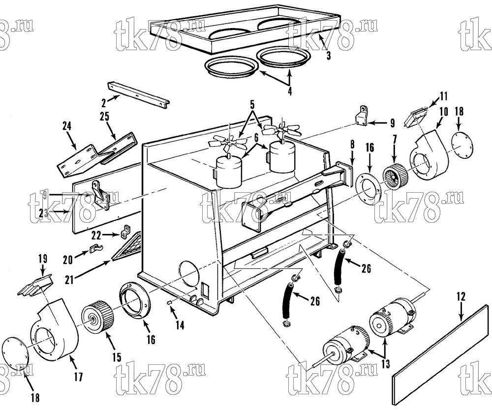 Каталог запчастей для Thermo King  STRUCTURAL - MOTORS & FANS