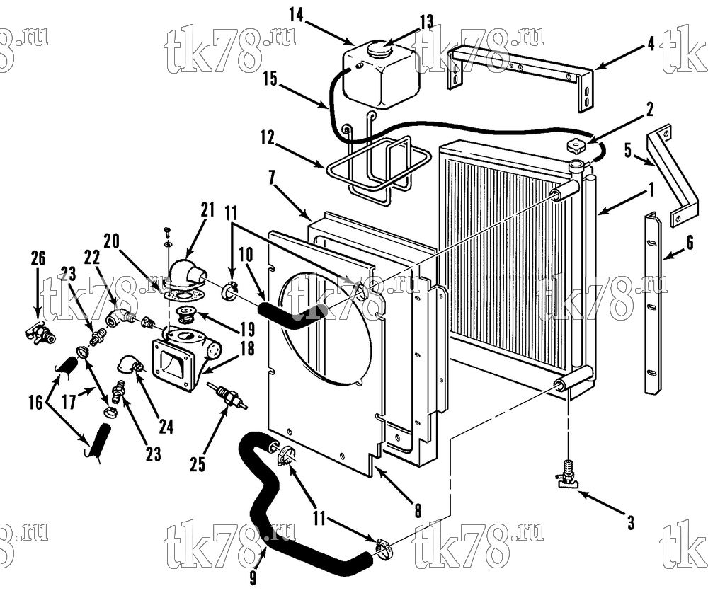Каталог запчастей для Thermo King CG-II M21 Prepared for APL ENGINE COOLING SYSTEM
