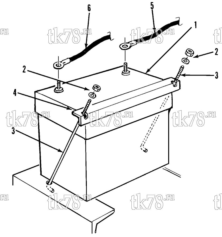 Каталог запчастей для Thermo King  BATTERY TRAY & CABLE GROUP