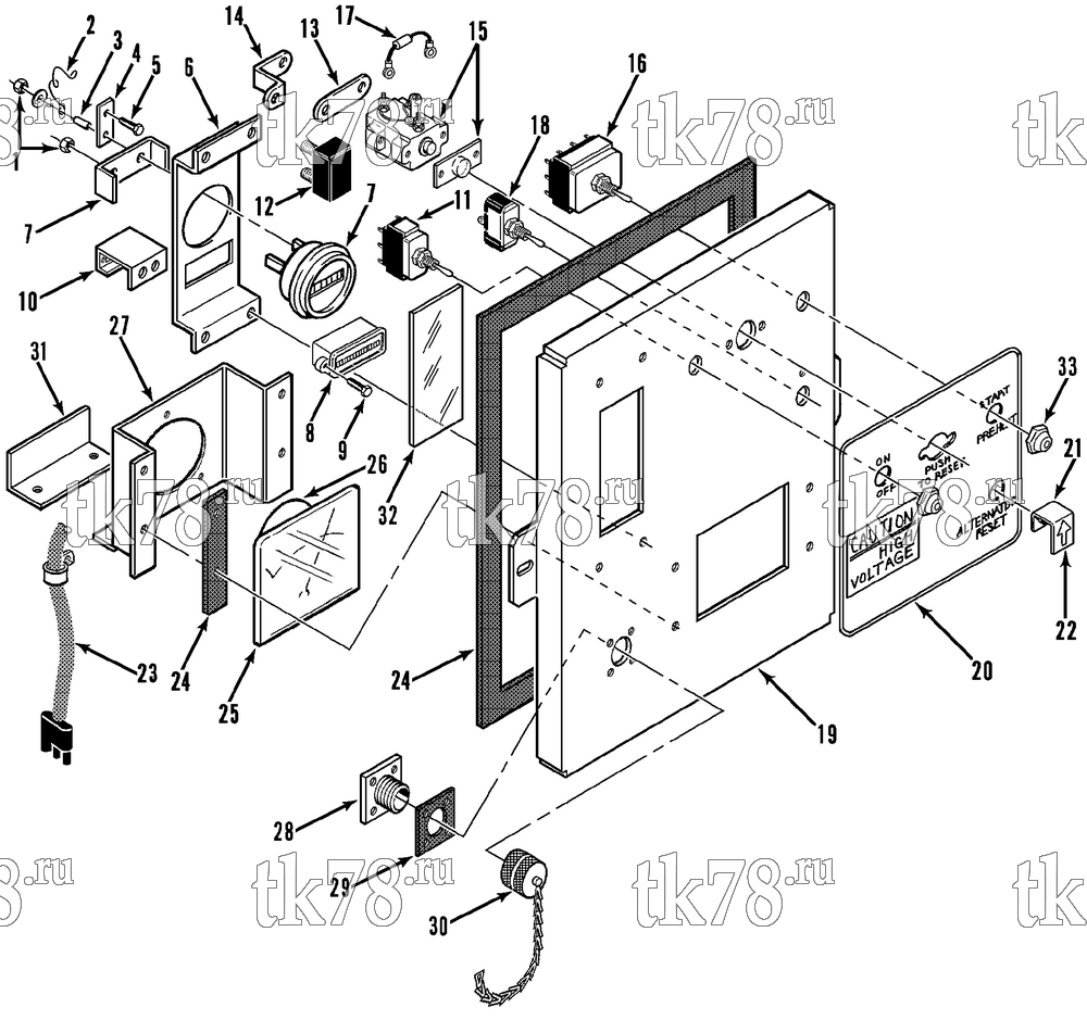 Каталог запчастей для Thermo King CG-II M22C CONTROL BOX COVER