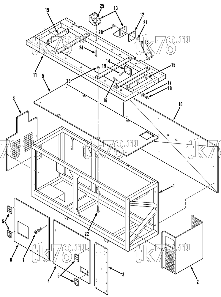 Каталог запчастей для Thermo King CG-II M323A STRUCTURAL COMPONENTS - UNIT MOUNTING